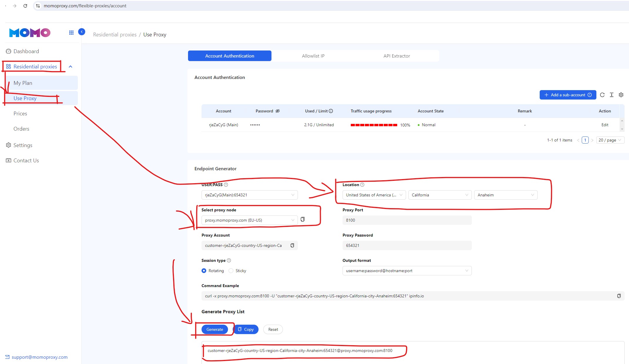 get rotating proxy2