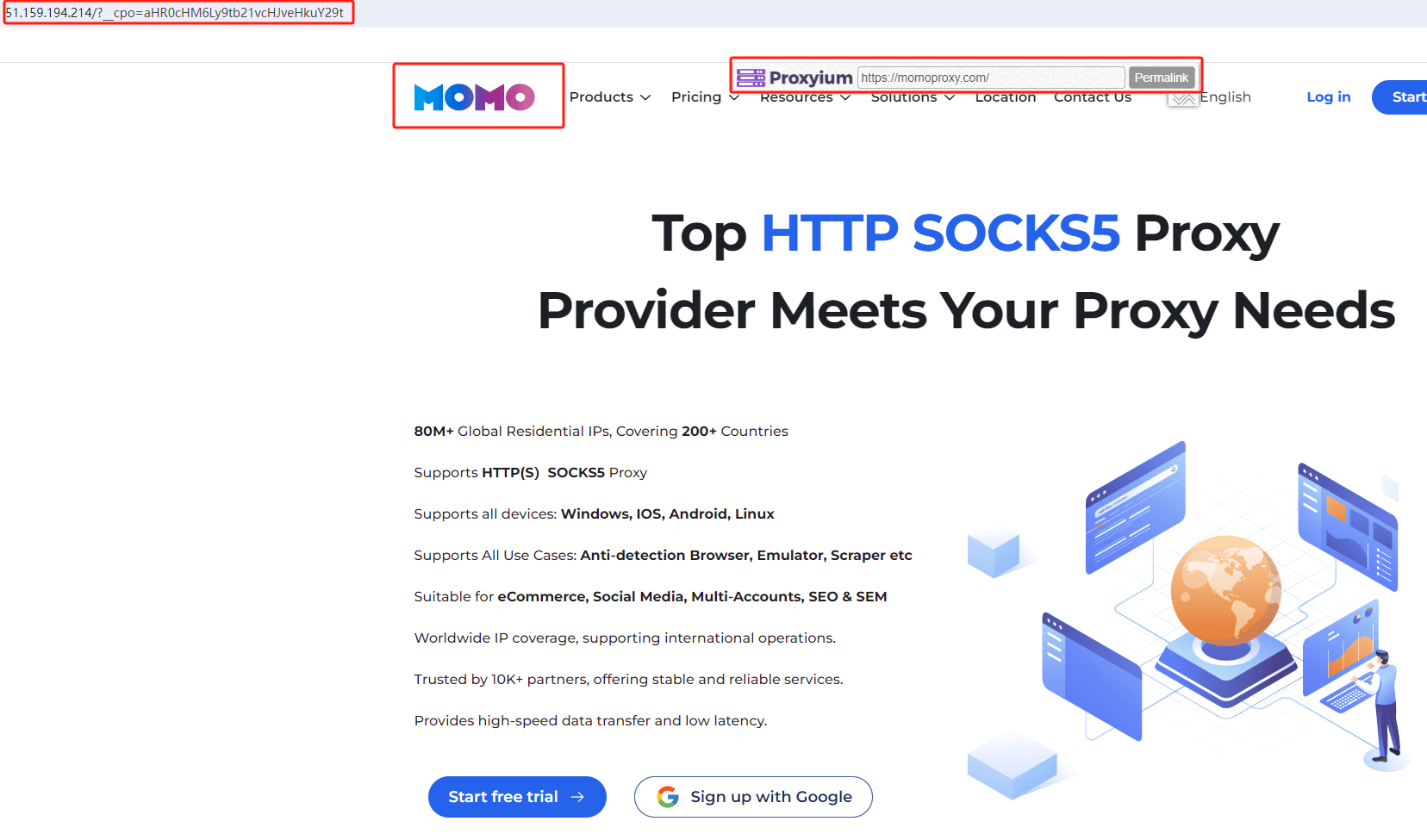 browser website momoproxy