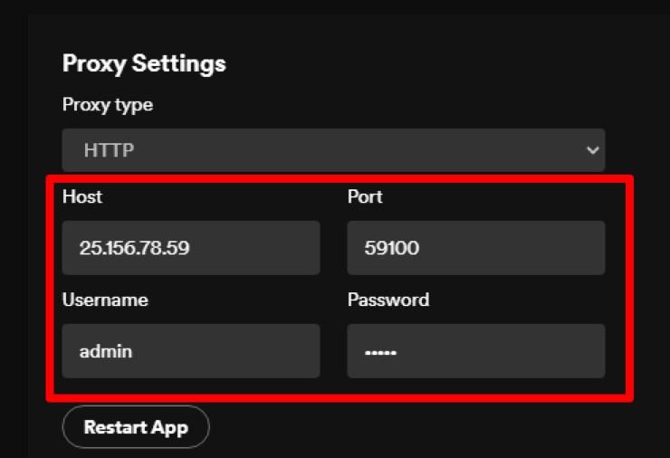 spotify proxy settings proxy details