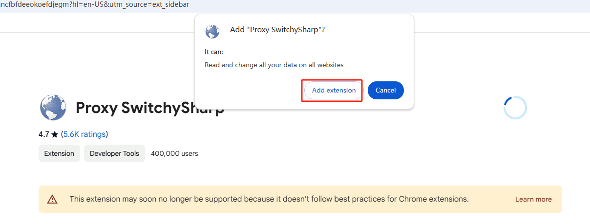 add extension for proxy switchysharp